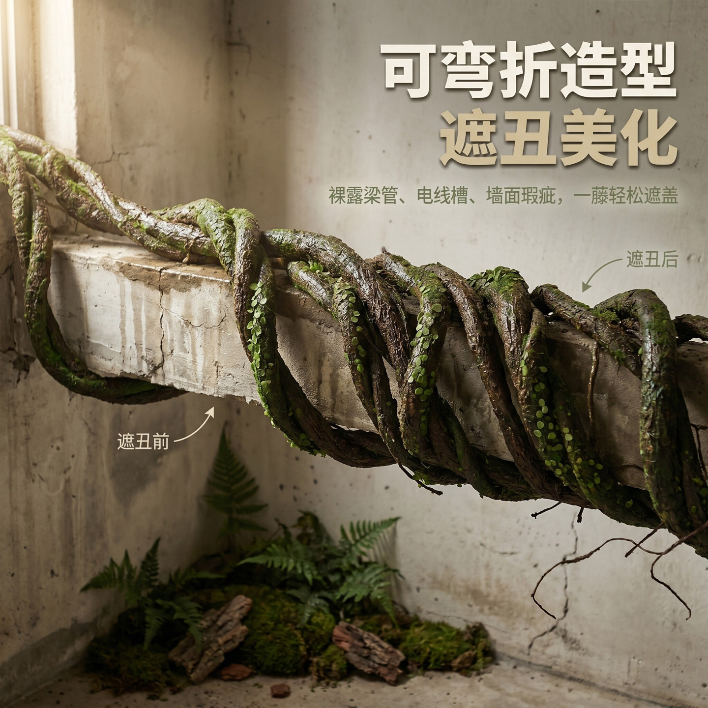 仿真苔藓枯藤热带雨林造景装饰