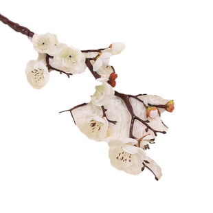 梅花仿真干花枝高档假花摆件客厅餐桌花摆设落地装饰桃花红色花艺