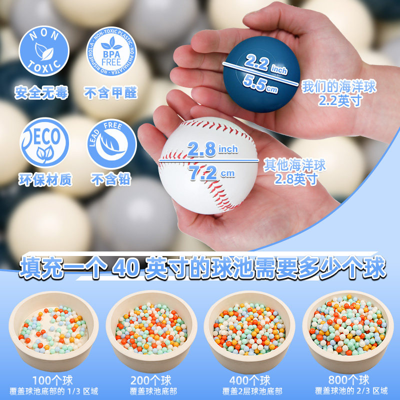 playmaty海洋球可啃咬婴儿海洋球池儿童宝宝玩具无毒室内室外