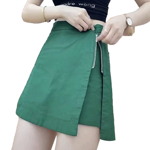 包臂裙短裙开叉裤裙女2025新款半身裙女夏a字小个子夏季薄款高腰