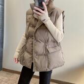 羽绒棉马甲女短款 收腰显瘦加厚坎肩背心马夹外套上衣 2025秋冬韩版