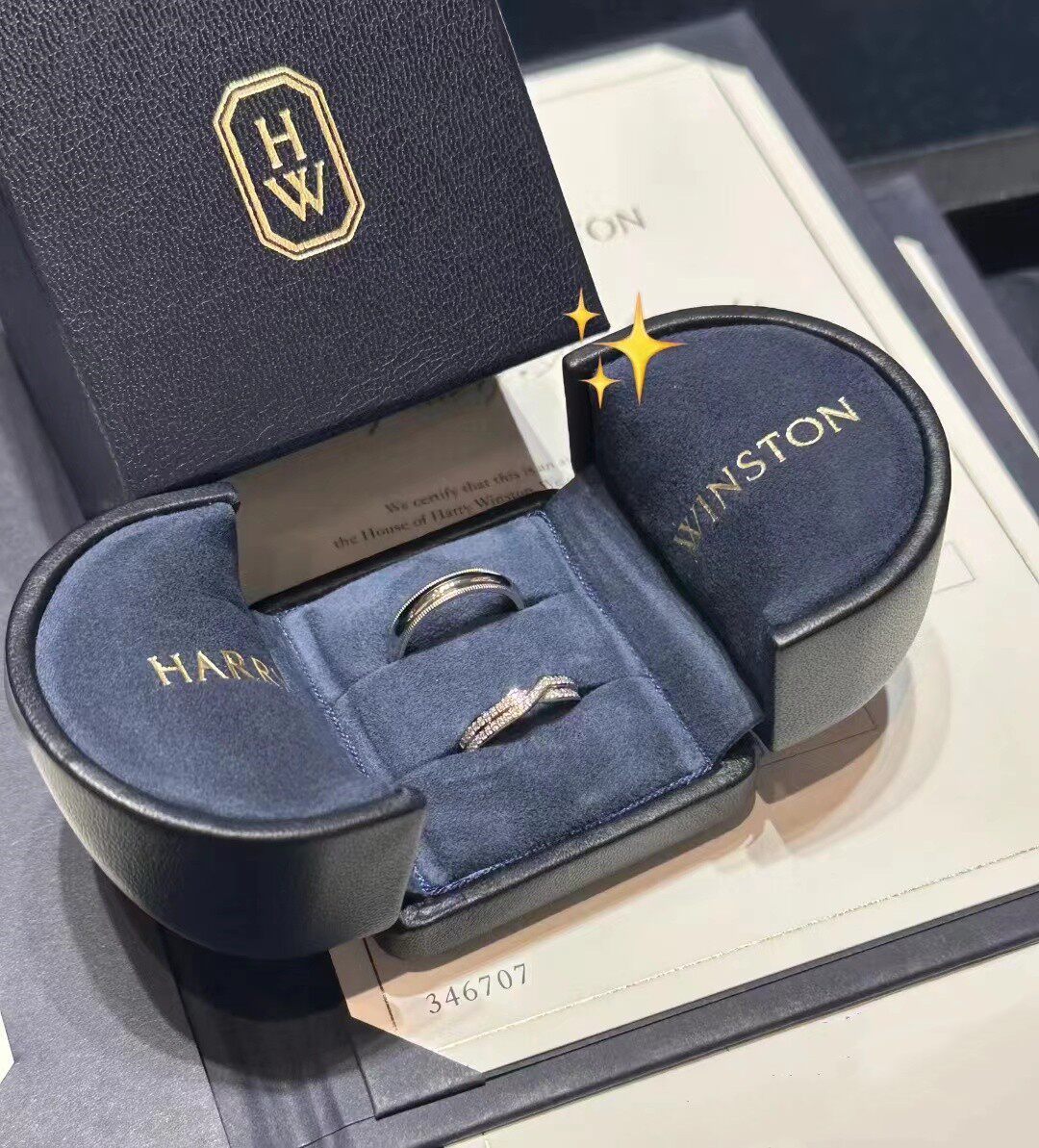 hw戒指情侣对戒女s925纯银男tryst订结婚仿真钻戒莫桑钻生日礼物