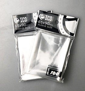 65x90ICO卡套透明保护套三国杀万智牌口袋ptcg桌游卡膜牌套自粘袋