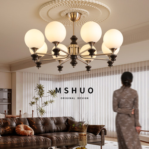 客厅吊灯现代中古风浪漫法式