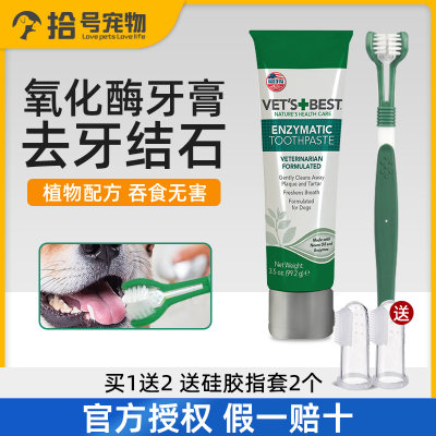 美国VetsBest绿十字牙膏牙刷套装