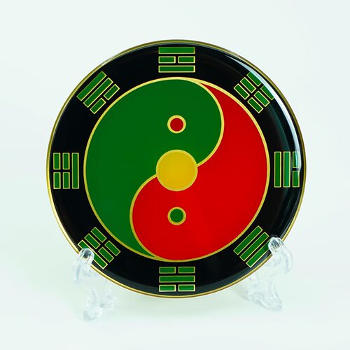 8CM黄铜版后天八卦万字太极补角大黄万红万中黄太极黑白太极红绿
