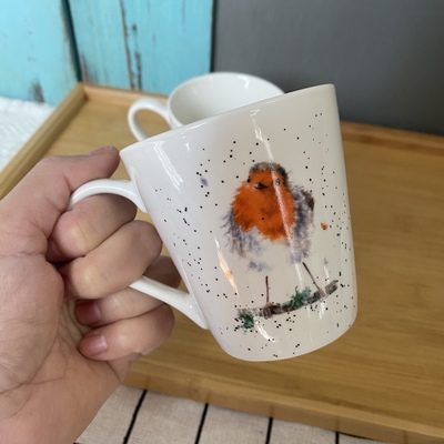 高货波特美林pimpernel骨瓷马克杯水杯家用咖啡杯情侣早餐杯红雀
