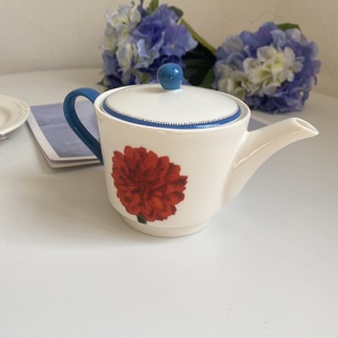 英国著名品牌Spode骨瓷水壶单个400mL单人咖啡壶花茶壶卡扣设计