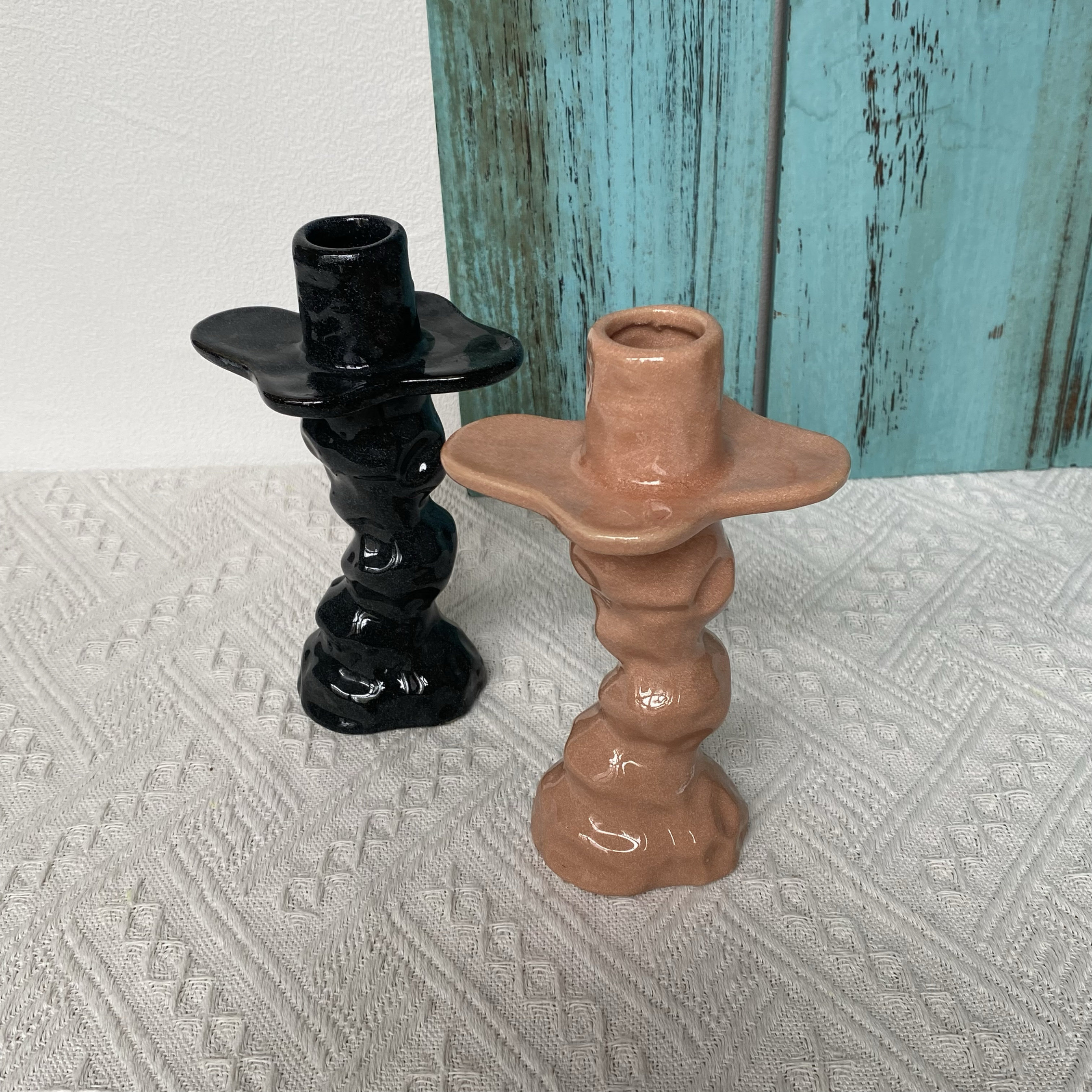 个性烛台原创设计不规整手捏陶瓷烛台摆件家居装饰小众北欧ins风