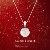 「白月光」纯银s999高冰白玉髓项链女轻奢小众高级锁骨链生日礼物