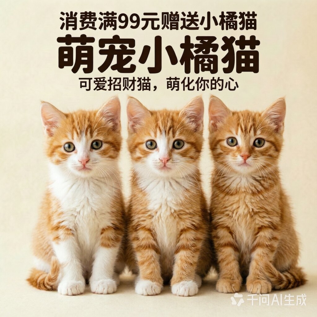 【深圳自取】消费满99元赠送猫咪1只 橘猫田园猫 家猫 宠物猫