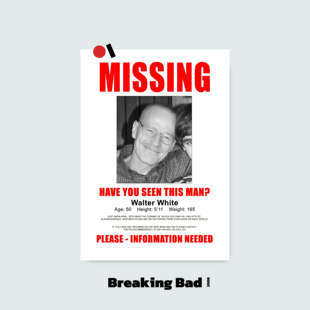 绝命毒师海报美剧breaking bad老白周边墙贴宿舍卧室房间装饰画