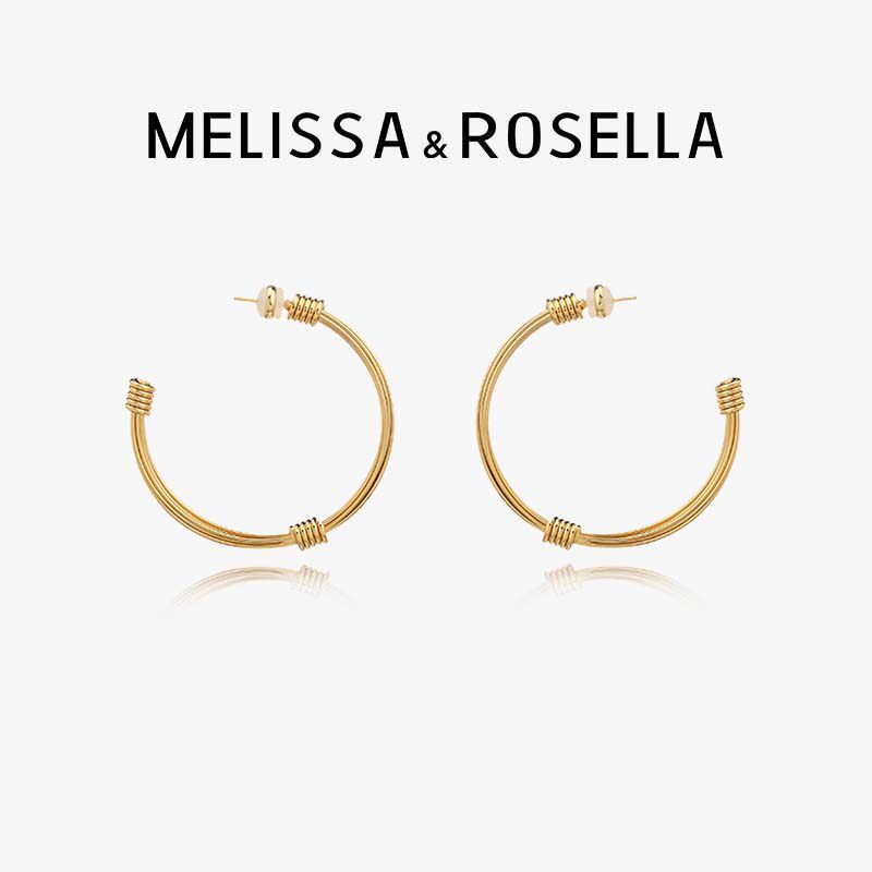 MELISSA&ROSELLA赵露思同款轨迹耳圈原创小众设计感高级轻奢耳环