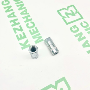 德国进口黄油枪头子枪嘴不锈钢高压打黄油平咀注油挖机挖掘机配件