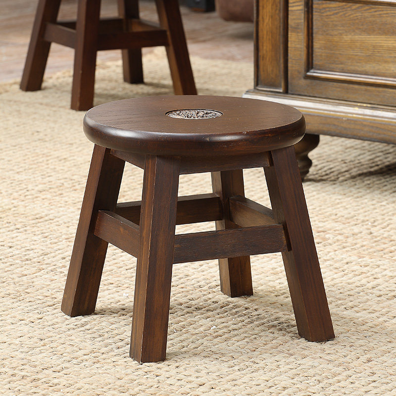 美式實木小凳子客廳創意小板凳家用成人穿鞋凳沙發換鞋凳圓形矮凳在類目 住宅傢俱, 坐具類, 凳類, 矮凳中 - 來自Buy2taobao.com提供專業的淘寶代購服務