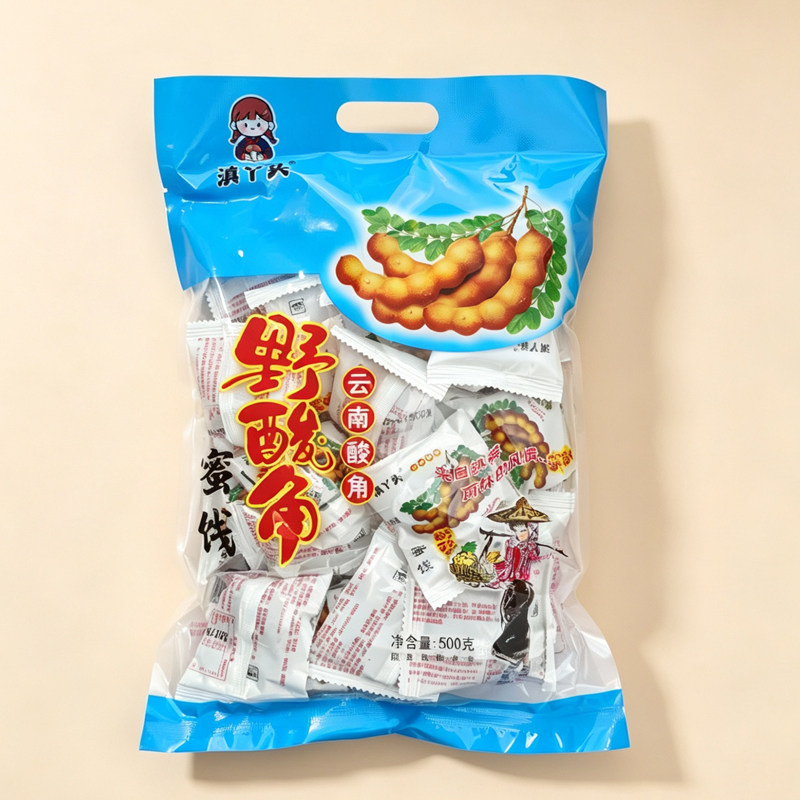 云南特产滇丫头野酸角糕糖蜜饯甜角酸角孕妇酸500g袋食品零食包邮