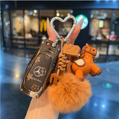 适用奔驰e级钥匙套e300l壳c260l/a200l/e260l/a180l扣a级glb包glc