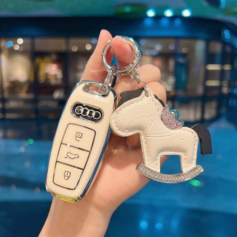 适用奥迪钥匙套新款A3L/A7/A8L/A6L/Q6/Q7扣Q8壳Q4-Etron包男女款