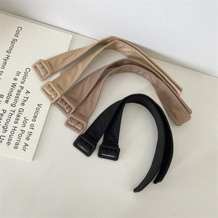 子绑带配件黑色扣 带束口绑带大衣束腕带袖 手腕带宽袖 口系带风衣袖