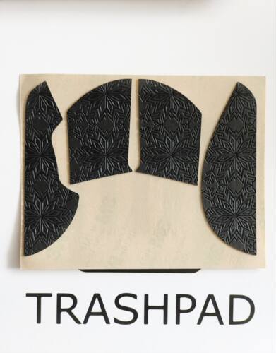 万灵WLmouse/mini/MAX鼠标防滑贴黑雪花聚氨酯0.45mm超薄