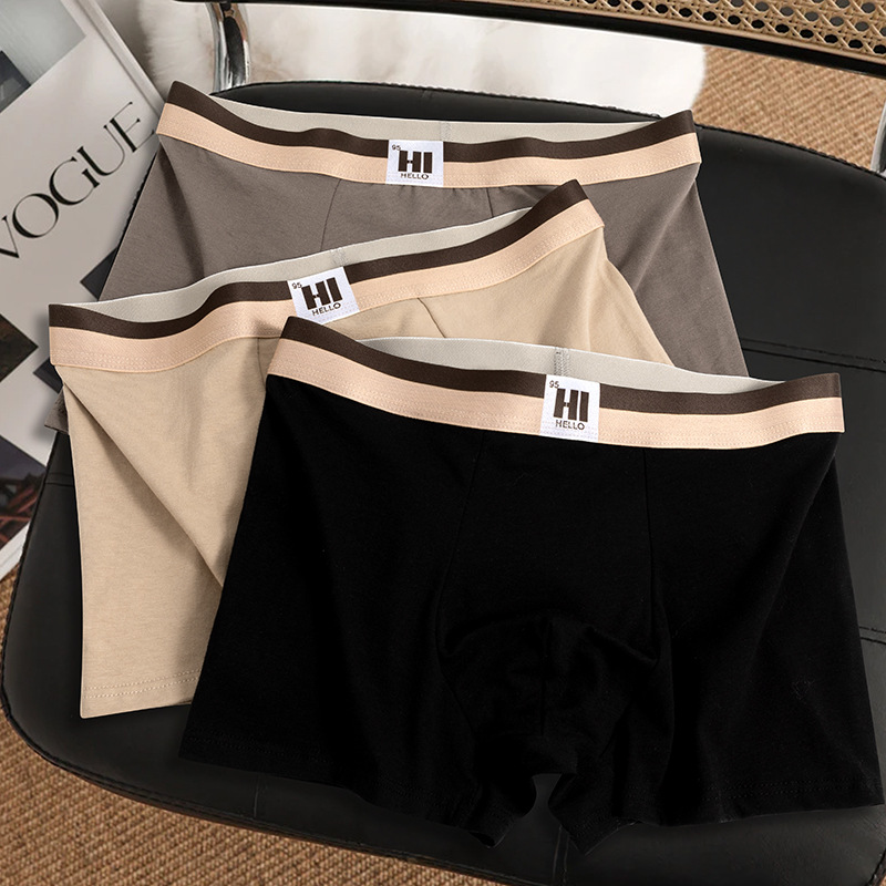 纯棉男士内裤男款秋冬潮流青年短