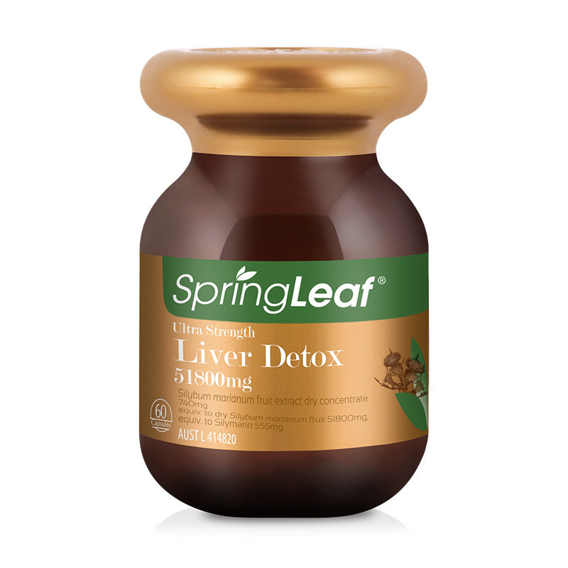 Springleaf绿芙升级版高含量奶蓟草护旰片555mg水飞蓟素女男60粒