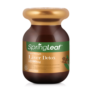 Springleaf绿芙升级版高含量奶蓟草护盰片555mg水飞蓟素女男60粒