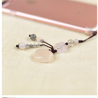 【粉黛】原创玉髓如意粉水晶手机挂件吊坠挂绳古典文艺钥匙扣U盘|msdalam kategori Aksesori Digital 3C, Aksesori telefon bimbit, Aksesori telefon, loket telefon/tali telefon - dari Buy2taobao.com untuk memberikan perkhidmatan ejen Taobao profesional membeli