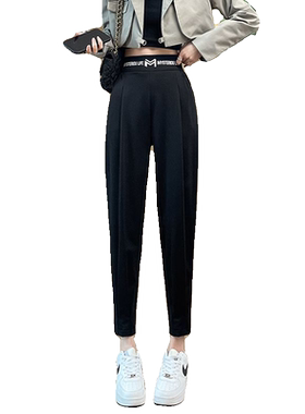 春夏新款休闲九分哈伦裤女