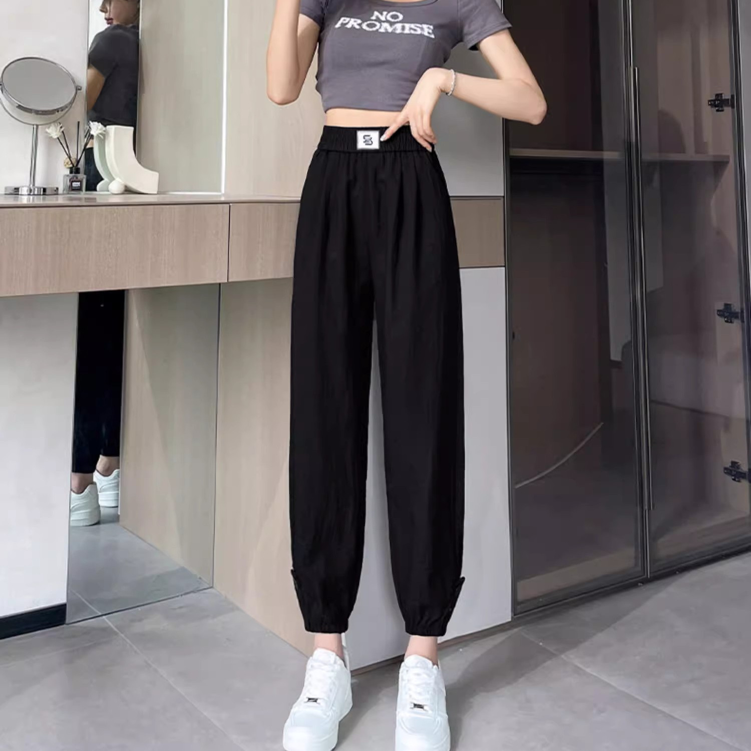 清仓捡漏~冰丝棉麻运动裤子女夏季薄款高腰显瘦休闲哈伦灯笼裤潮,女装/女士精品,休闲裤,淘宝优惠券,粉丝福利购,淘宝优惠卷