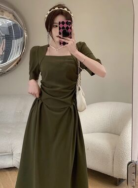 法式茶歇气质连衣裙女夏