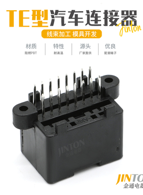 174975-2 汽车升窗器总成插头16孔连接器接插件公母直针端子护套