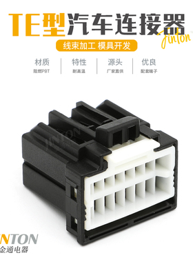 175966-2 汽车升窗器总成插头16孔连接器接插件公母对插端子护套