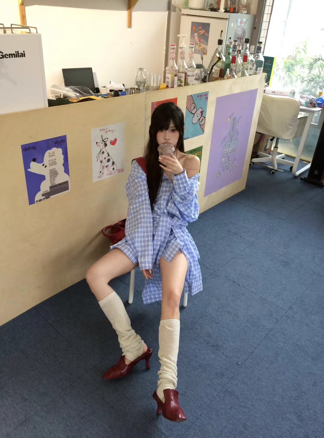 teshop 高跟鞋细跟 穆勒鞋女巫婆鞋