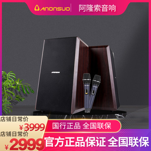 阿隆索交流电卡拉OK无线对箱音响
