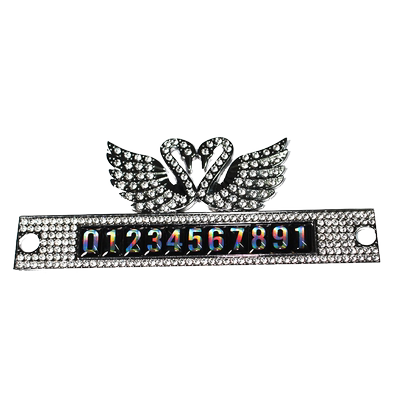 镶钻挪车卡电话号码牌