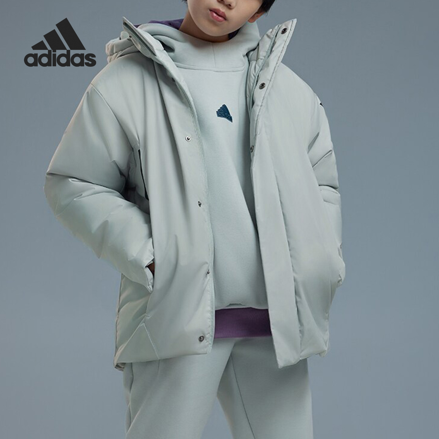 Adidas/阿迪达斯儿童连帽羽绒服