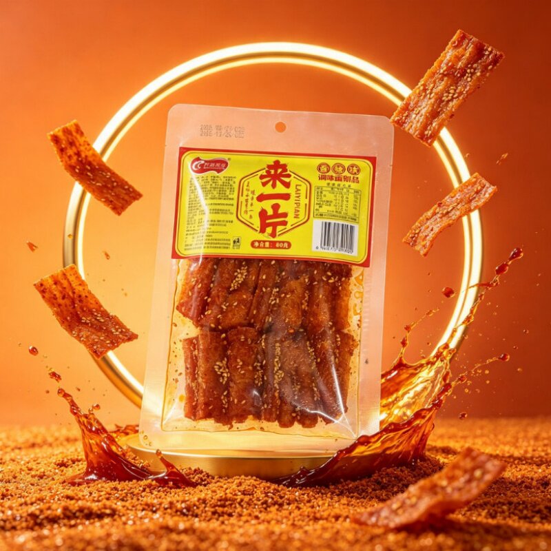 童年怀旧解馋小吃网红零食来一片大辣片袋装香辣味老式调味面制品