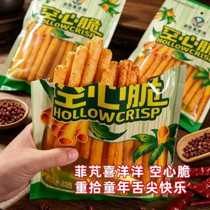 空心脆干辣条膨化食品甜辣校园童年怀旧网红解馋零食品小卖部批发