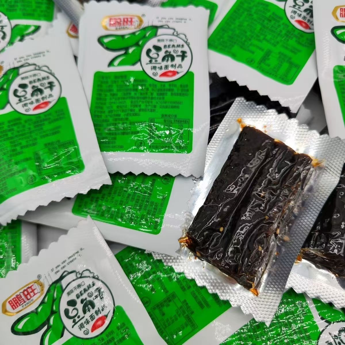 鹏旺豆角干辣条儿时怀旧一根筋面筋解馋零食牛筋8090麻辣小吃解馋