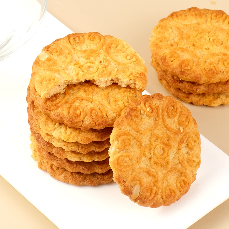 早餐饼干办公室怀旧休闲零食燕麦饼干莲子味牛肉果味韧性饼干