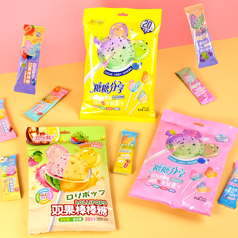 双色味棒糖80支独立包装网