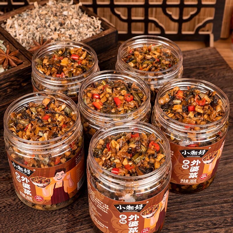 榨菜丝鲜香脆口外婆菜下饭菜咸菜酱腌菜即食瓶装便携装香辣萝卜干