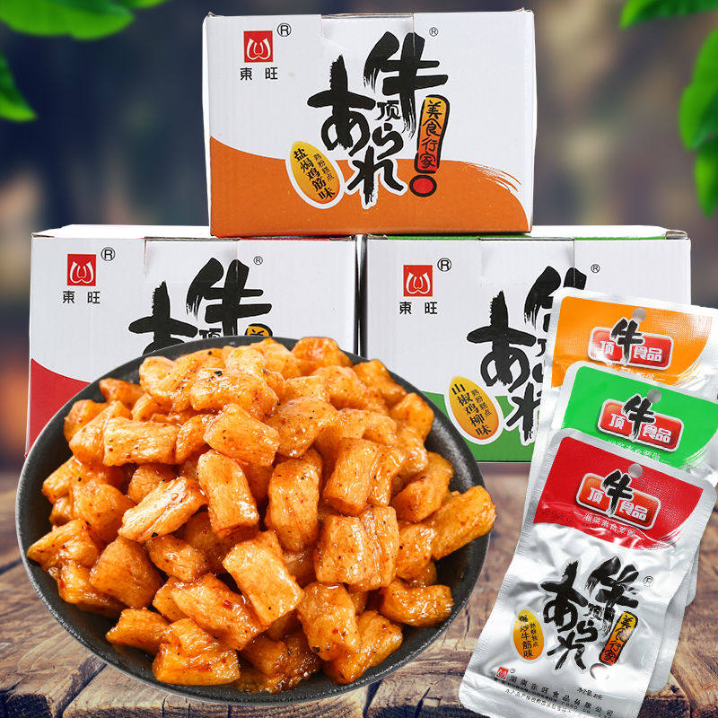 顶牛素牛筋35g盐焗泡椒面筋辣条爆炒牛筋味办公室休闲零食