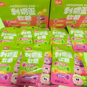 刺猬蛋软糖水果味8090后童年怀旧混合口味糖果儿时酸甜解馋零食品
