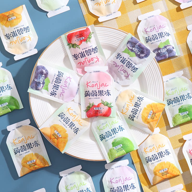 混合味果味蒟蒻果冻儿童解馋夏天零食休闲食品小吃好吃的散装果冻