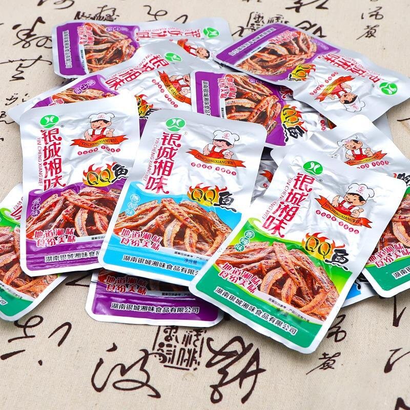 湖南特产银城湘味QQ鱼香辣味糖醋味毛毛鱼小鱼仔休闲零食小吃鱼干