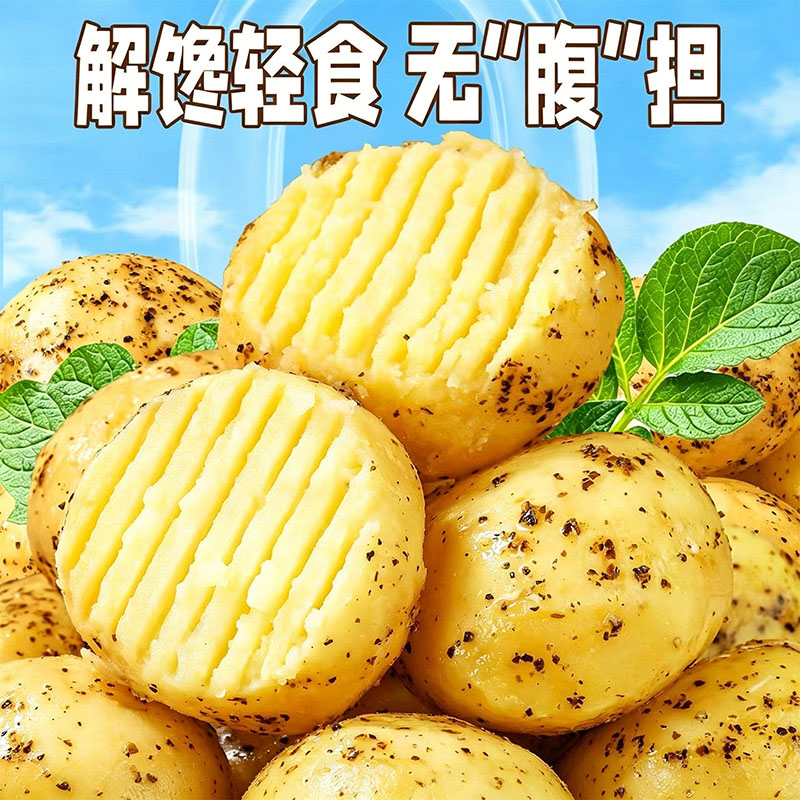即食土豆去皮洋芋鲜蒸粗粮卡肥期健身早餐饱腹代餐速食食品