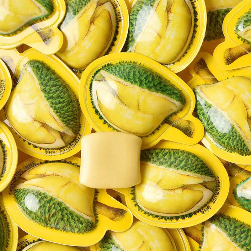 3D榴莲糖泰国风味水果软糖果婚庆喜糖零食小吃休闲食品批发