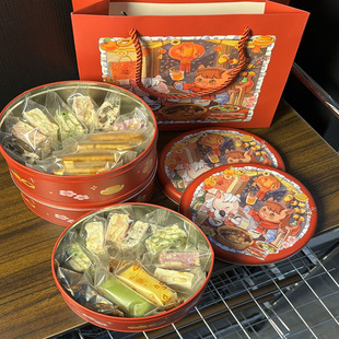 雪花酥蔓越莓饼干喜糖手工牛轧糖沙琪玛下午茶休闲小零食新年年货